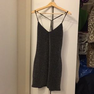 Sparkly bodycon dress with straps